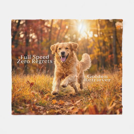 Full Speed Zero Regrets Golden Fleecedecke (Vorderseite (Horizontal))
