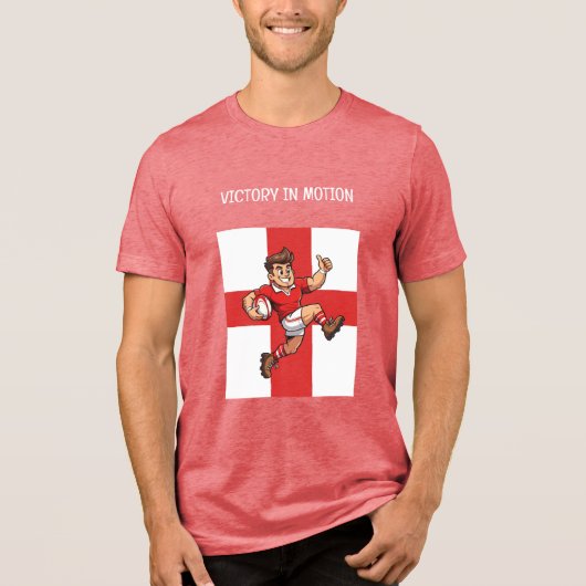 Full Sprint Victory Cheerful Rugby Hero Tri-Blend Shirt (Vorderseite)