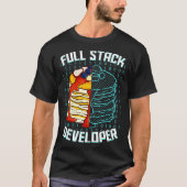 Full Stack Developer Funny Pancake Web Coder Progr T-Shirt (Vorderseite)