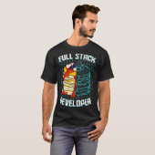 Full Stack Developer Funny Pancake Web Coder Progr T-Shirt (Vorne ganz)