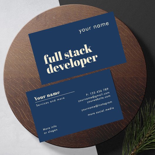 Full-Stack-Entwickler moderne Visitenkarte