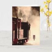 Full Steam At Leighton Buzzard Railway (4385) Karte (Gelbe Blume)