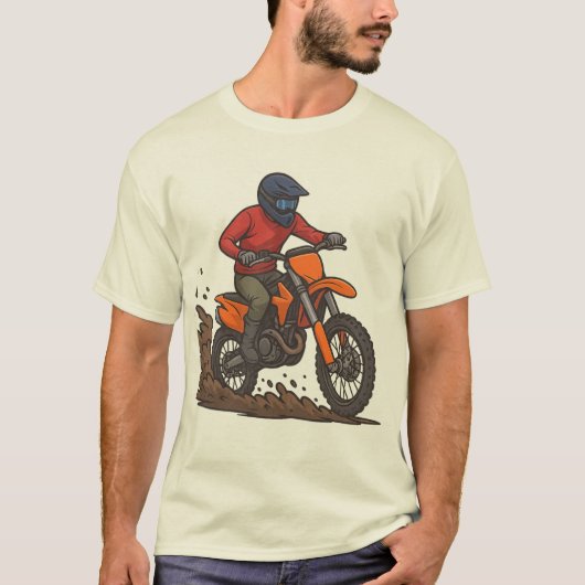 Full Throttle Dirt Bike Power T-Shirt (Vorderseite)