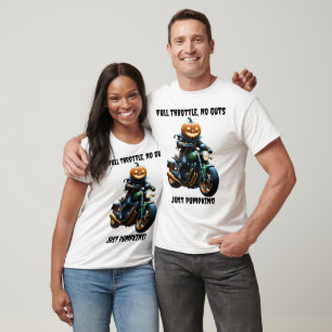 Full Throttle - Halloween Motorrad T - Shirt