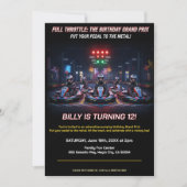 Full Throttle Racing Birthday Party Einladung (Vorderseite)