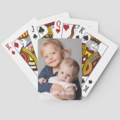 Full Vertical Photo Script Custom Text Poker Cards Spielkarten (Rückseite)