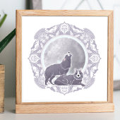 Full Wolf Moon | January Moon Illustration Poster