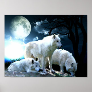 Full Wolf Moon Large Poster