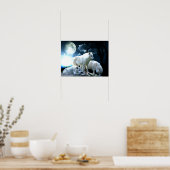 Full Wolf Moon Large Poster (Küche)