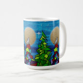 Full Wolf Supermoon  Kaffeetasse (VorderseiteRechts)