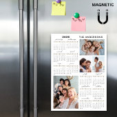 Full Year 2026 Calendar Photo Collage Magnet