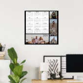 Full-Year Calendar with Customizable Photo Collage Poster (Heimbüro)