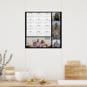 Full-Year Calendar with Customizable Photo Collage Poster (Küche)