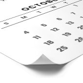 Full-Year Calendar with Customizable Photo Poster (Ecke)