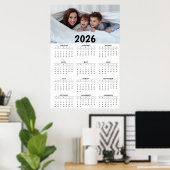 Full-Year Calendar with Customizable Photo Poster (Heimbüro)