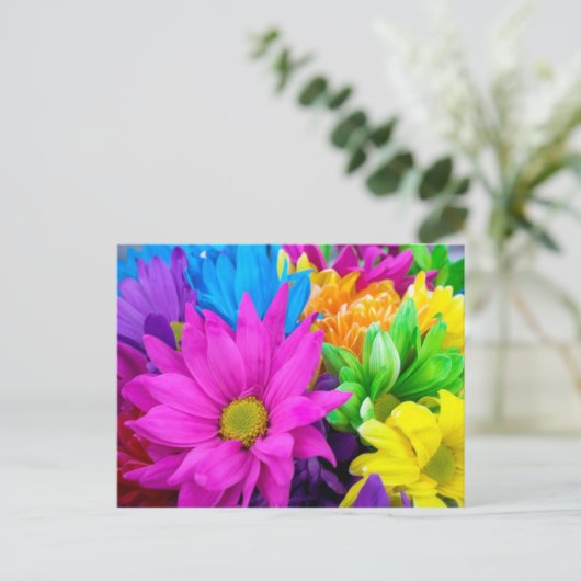 Fülle Blume Postkarte (Stehend Vorderseite)