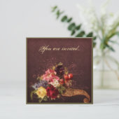 Fülle-Blumenstrauß Einladung (Stehend Vorderseite)