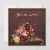 Fülle-Blumenstrauß Einladung (Vorderseite)