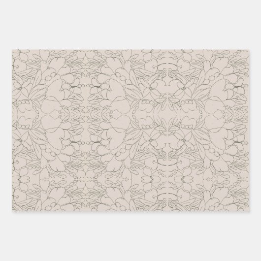 Fülle Blüten Geschenkpapier Set (Vorderseite)