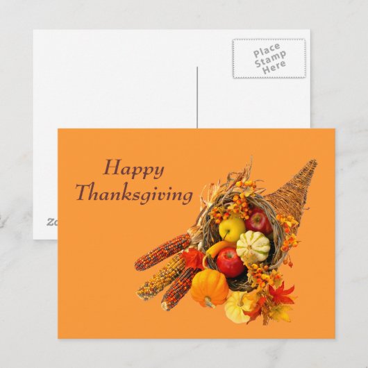 Fülle Feiertagspostkarte (Vorne/Hinten)