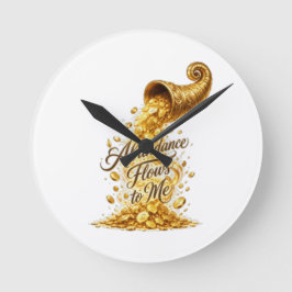 Fülle fließt zu mir Wanduhr