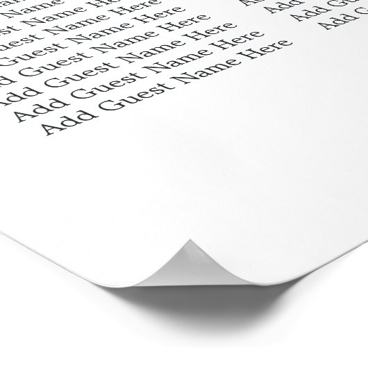 Fülle Foliage Seating Chart Poster (Ecke)