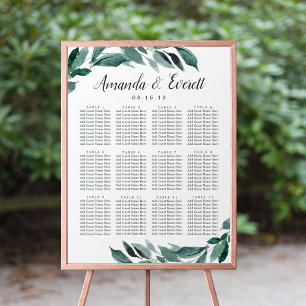 Fülle Foliage Seating Chart Poster