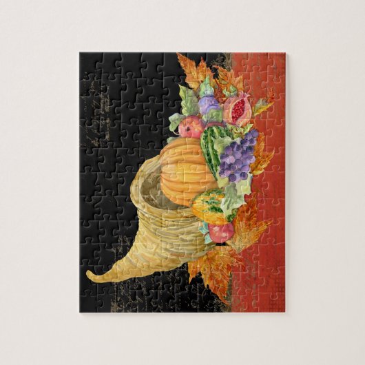 Fülle-Herbst-Ernte verlässt Granatapfeltraube Puzzle (Vertikal)