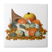 Fülle Kürbis Thanksgiving Fliese (Vorderseite)
