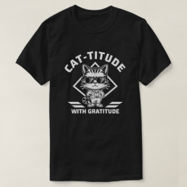 Fülle mit Dankbarkeit Cat-Förderung T-Shirt