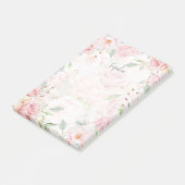 Fülle Rose | Elegante rosa Wasserfarbe Post-it Klebezettel (angewinkelt)