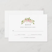 Fülle Rose | Eleganter Rosa Blumenzwiebelwettbewer Einladung (Vorne/Hinten)