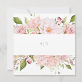 Fülle Rose | Pink Floral Engagement Party Einladung (Rückseite)