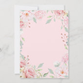 Fülle Rose | Pink Floral Graduation Party Einladung (Rückseite)