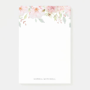 Fülle Rose   Trendrosa Wasserfarbe Post-it Klebezettel