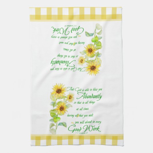 Fülle Segnungen Geschirrtuch (Vertikal)