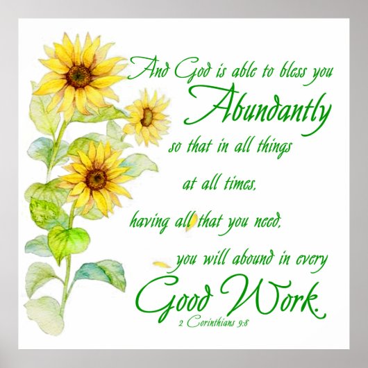 Fülle Segnungen Poster (Vorne)