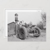 Füllen des Traktors, 1940 Postkarte (Vorne/Hinten)