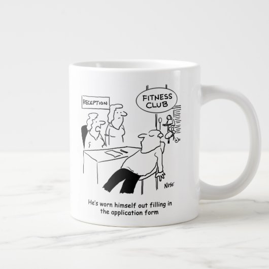 Füllen in einer Fitness Club Form trägt Man Out Jumbo-Tasse (Rechts)