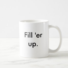 Füllen Sie 'äh auf Kaffeetasse