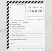 Füllen Sie alles über meinen Lehrer aus (Vorne/Hinten)