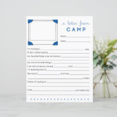 Füllen Sie das Camp Letter Camp Stationery aus (Stehend Vorderseite)