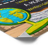 Füllen Sie das leere Zeichen für den ersten Vorsch Poster (Ecke)