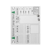 Füllen Sie den Camp Letter Summer Camp Stationary  Notizblock (Rotiert)