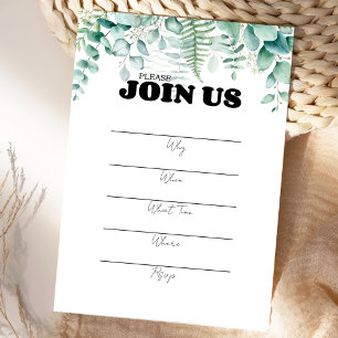 Füllen Sie den leeren Mehrzweck-Eucaplyptus aus Einladung