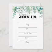 Füllen Sie den leeren Mehrzweck-Eucaplyptus aus Einladung (Vorderseite)