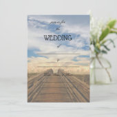 Füllen Sie die Blank Beach Hochzeit Einladung. Einladung (Stehend Vorderseite)