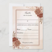 Füllen Sie die Blank Floral Hochzeit Einladung. Einladung (Vorderseite)