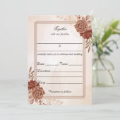 Füllen Sie die Blank Floral Hochzeit Einladung. Einladung (Stehend Vorderseite)