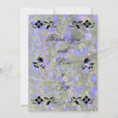 Füllen Sie die Blank Floral Wedding Einladung. Einladung (Rückseite)